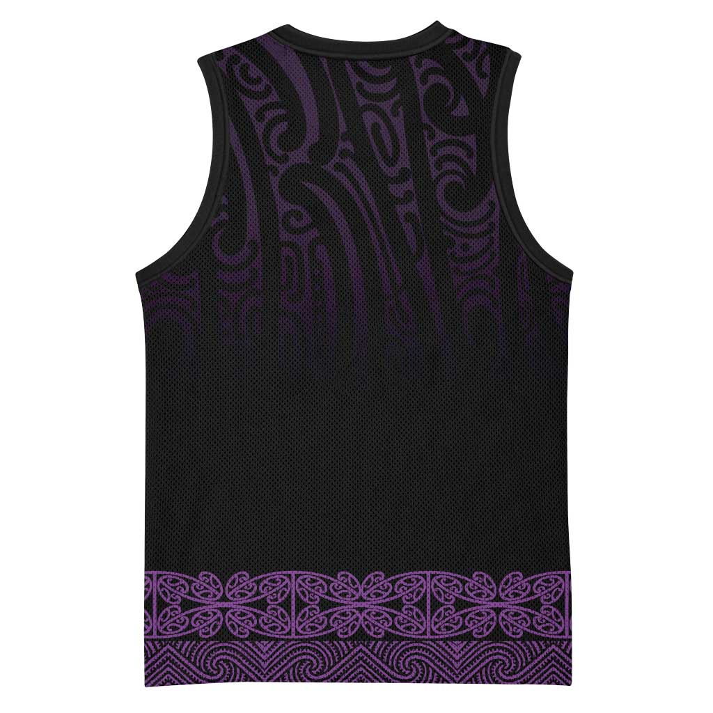 New Zealand Maori Kowhaiwhai Basketball Jersey Waiporoporo Maui and Mangopare - Polynesian Pride