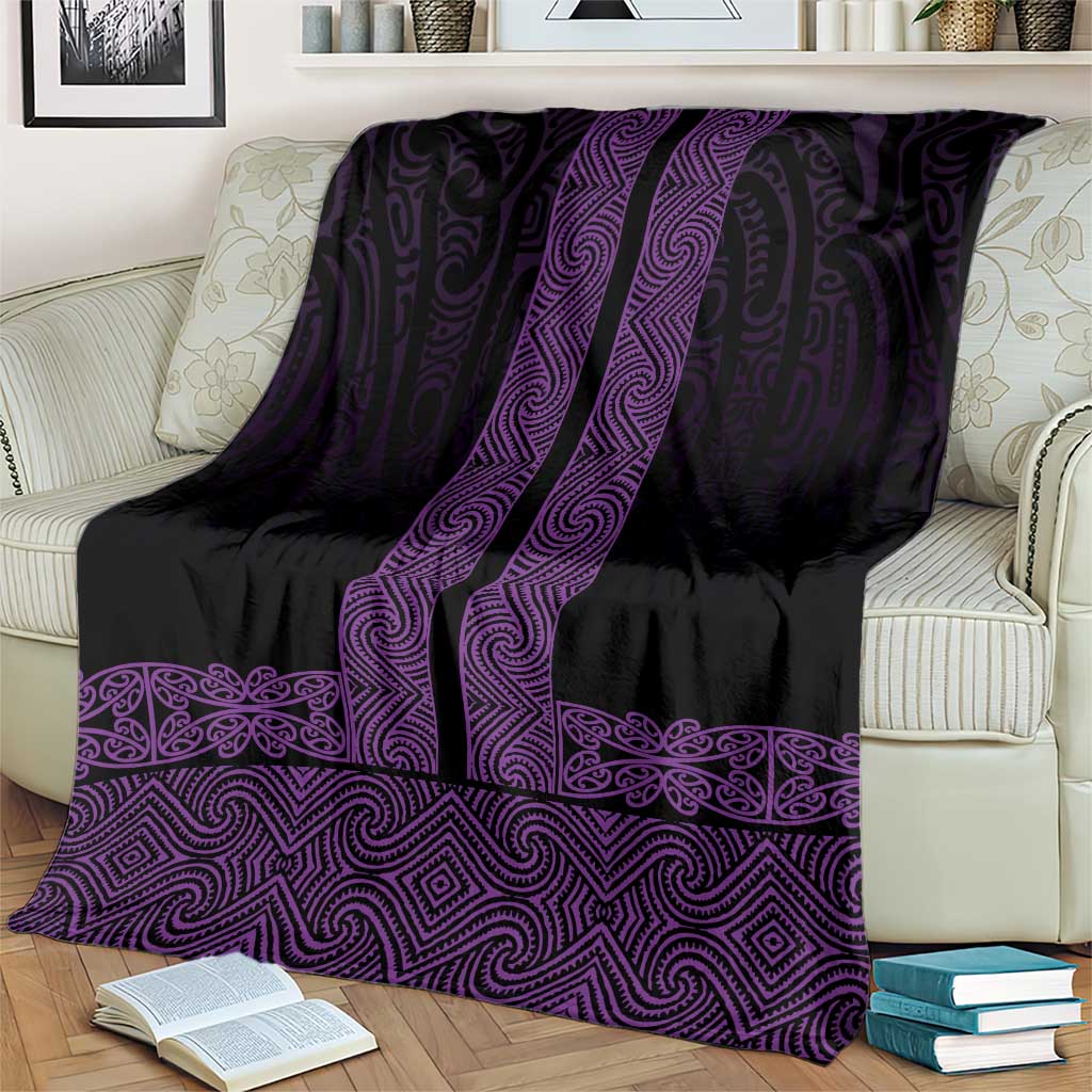 New Zealand Maori Kowhaiwhai Blanket Waiporoporo Maui and Mangopare LT9 - Polynesian Pride