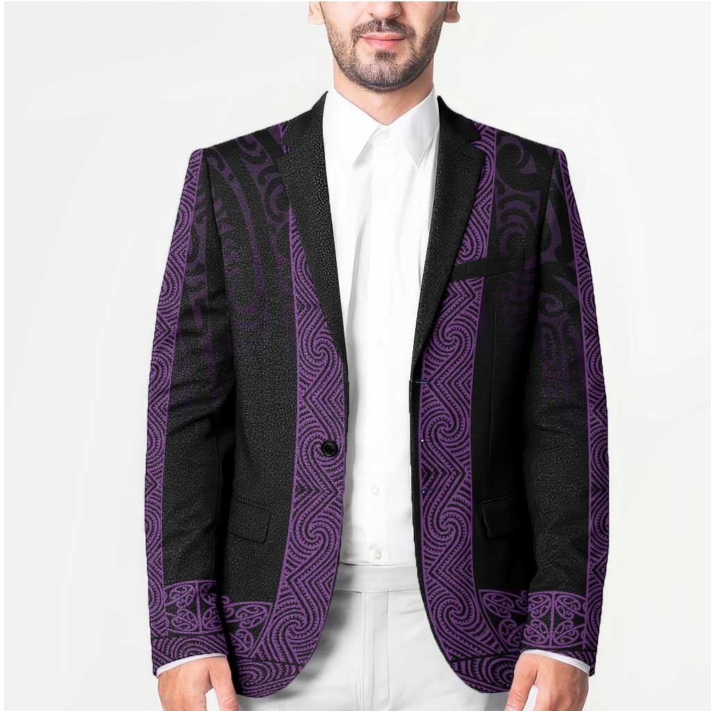 New Zealand Maori Kowhaiwhai Blazer Waiporoporo Maui and Mangopare LT9 - Polynesian Pride