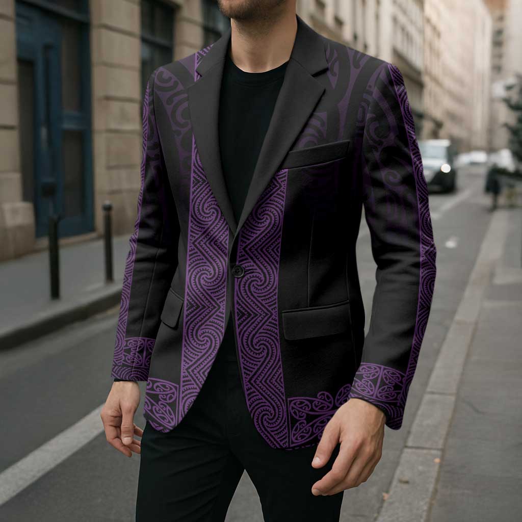 New Zealand Maori Kowhaiwhai Blazer Waiporoporo Maui and Mangopare LT9 - Polynesian Pride