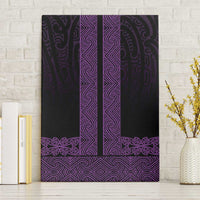 New Zealand Maori Kowhaiwhai Canvas Wall Art Waiporoporo Maui and Mangopare LT9 Without Frame Purple - Polynesian Pride