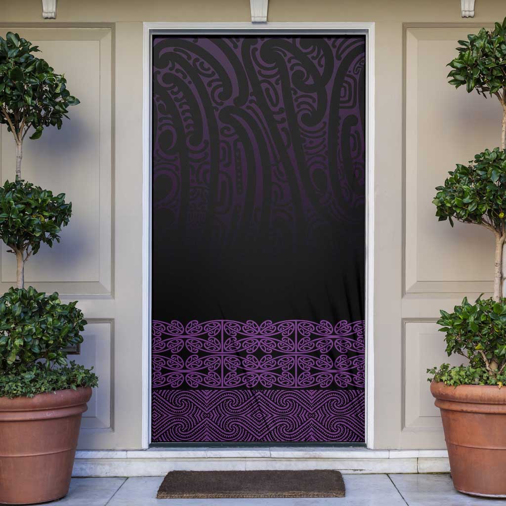 New Zealand Maori Kowhaiwhai Door Cover Waiporoporo Maui and Mangopare - Polynesian Pride