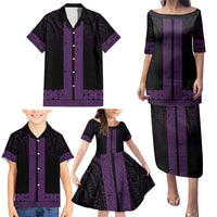 New Zealand Maori Kowhaiwhai Family Matching Puletasi and Hawaiian Shirt Waiporoporo Maui and Mangopare LT9 - Polynesian Pride