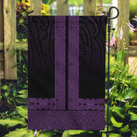 New Zealand Maori Kowhaiwhai Garden Flag Waiporoporo Maui and Mangopare LT9 Garden Flag Purple - Polynesian Pride
