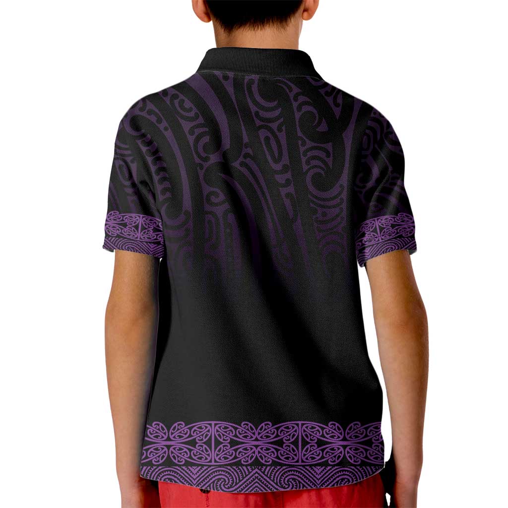 New Zealand Maori Kowhaiwhai Kid Polo Shirt Waiporoporo Maui and Mangopare LT9 - Polynesian Pride