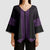 New Zealand Maori Kowhaiwhai Kimono Sleeve Blouse Waiporoporo Maui and Mangopare - Polynesian Pride