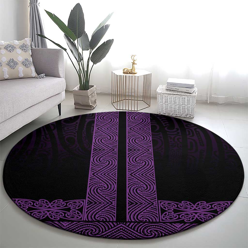 New Zealand Maori Kowhaiwhai Round Carpet Waiporoporo Maui and Mangopare LT9 - Polynesian Pride