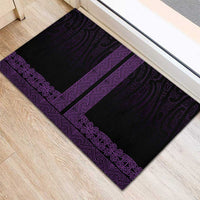 New Zealand Maori Kowhaiwhai Rubber Doormat Waiporoporo Maui and Mangopare LT9 - Polynesian Pride