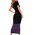 New Zealand Maori Kowhaiwhai Short Sleeve Bodycon Dress Waiporoporo Maui and Mangopare