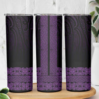 New Zealand Maori Kowhaiwhai Skinny Tumbler Waiporoporo Maui and Mangopare LT9 - Polynesian Pride