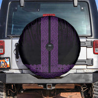 New Zealand Maori Kowhaiwhai Spare Tire Cover Waiporoporo Maui and Mangopare LT9 Purple - Polynesian Pride
