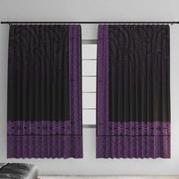 New Zealand Maori Kowhaiwhai Window Curtain Waiporoporo Maui and Mangopare