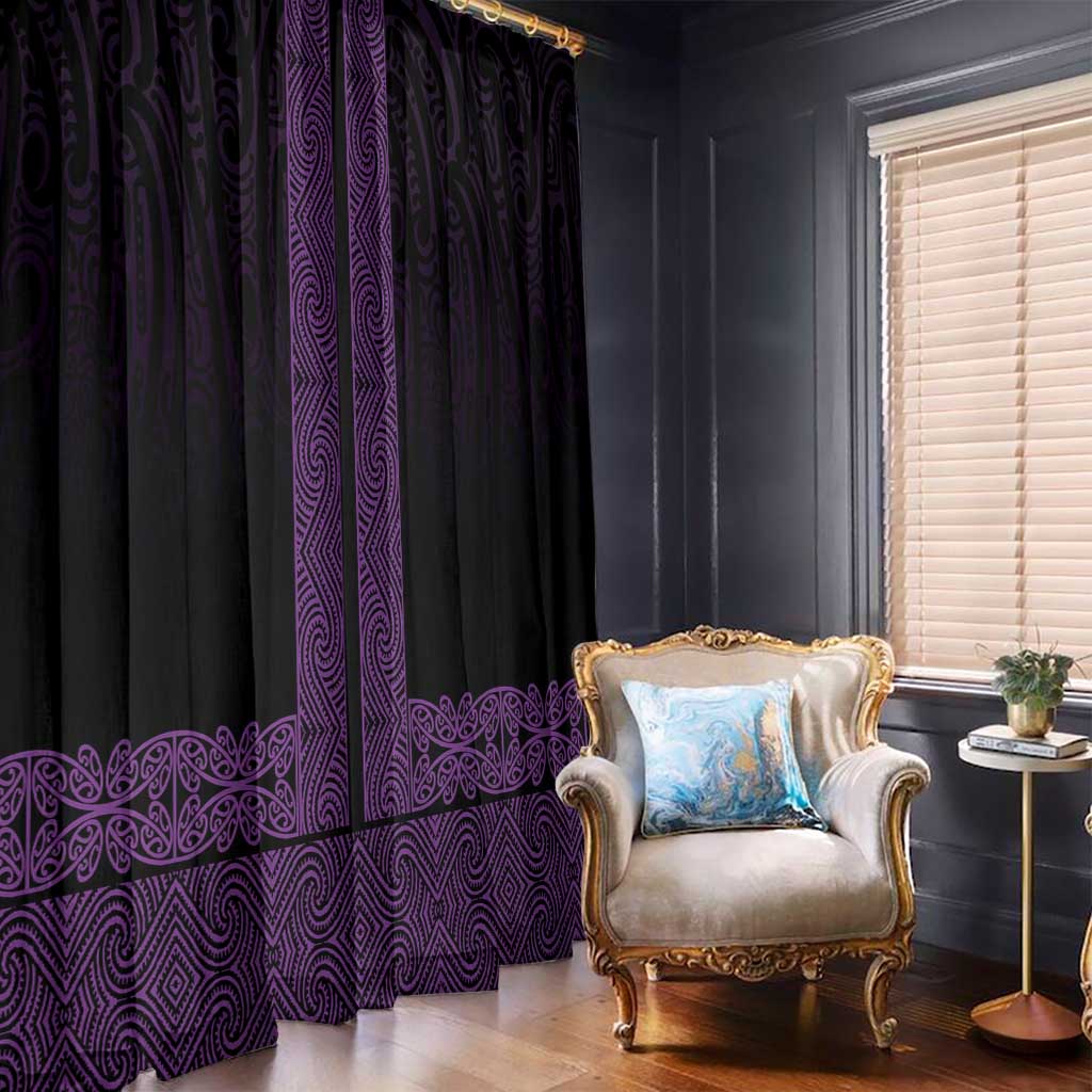 New Zealand Maori Kowhaiwhai Window Curtain Waiporoporo Maui and Mangopare