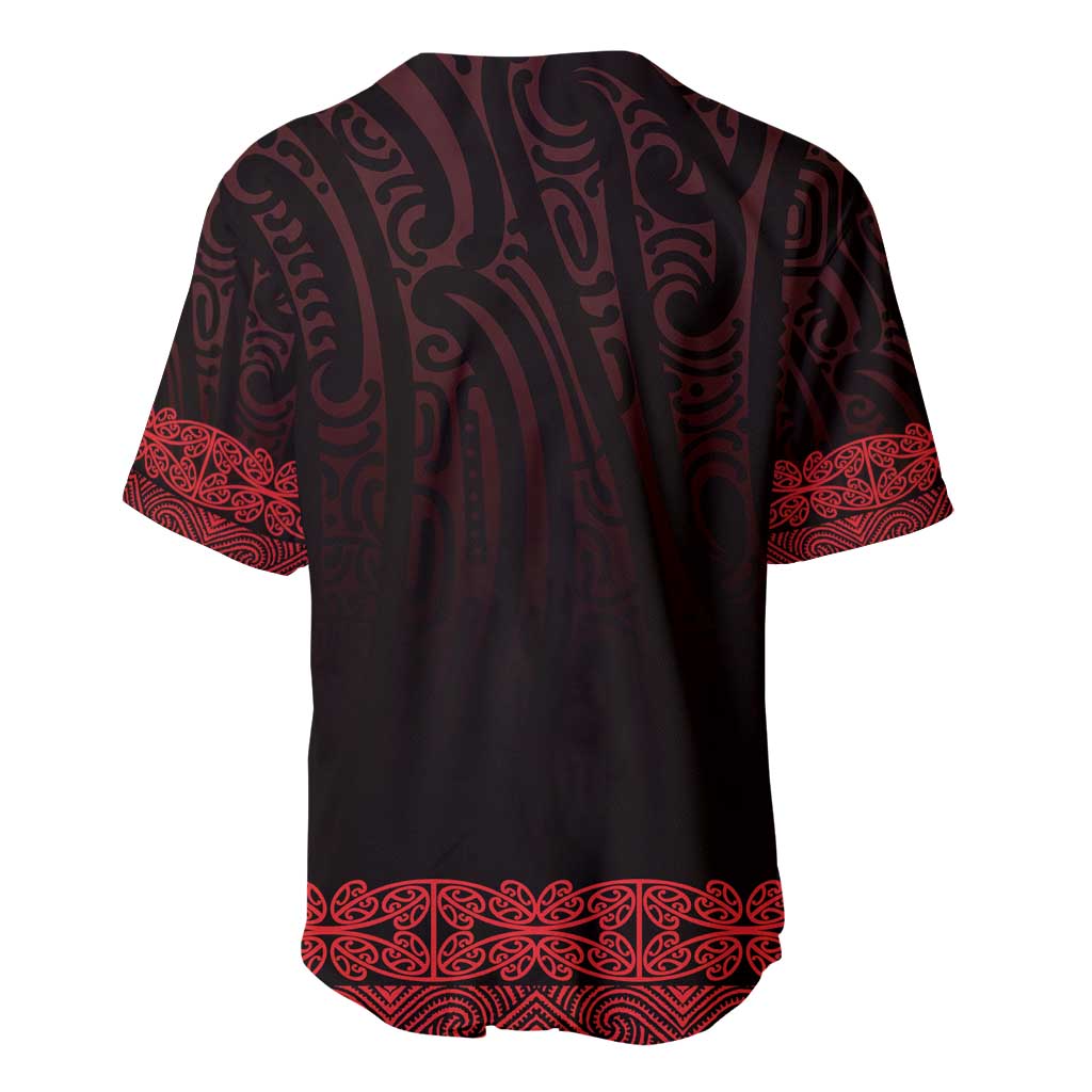 New Zealand Maori Kowhaiwhai Baseball Jersey Whero Maui and Mangopare LT9 - Polynesian Pride