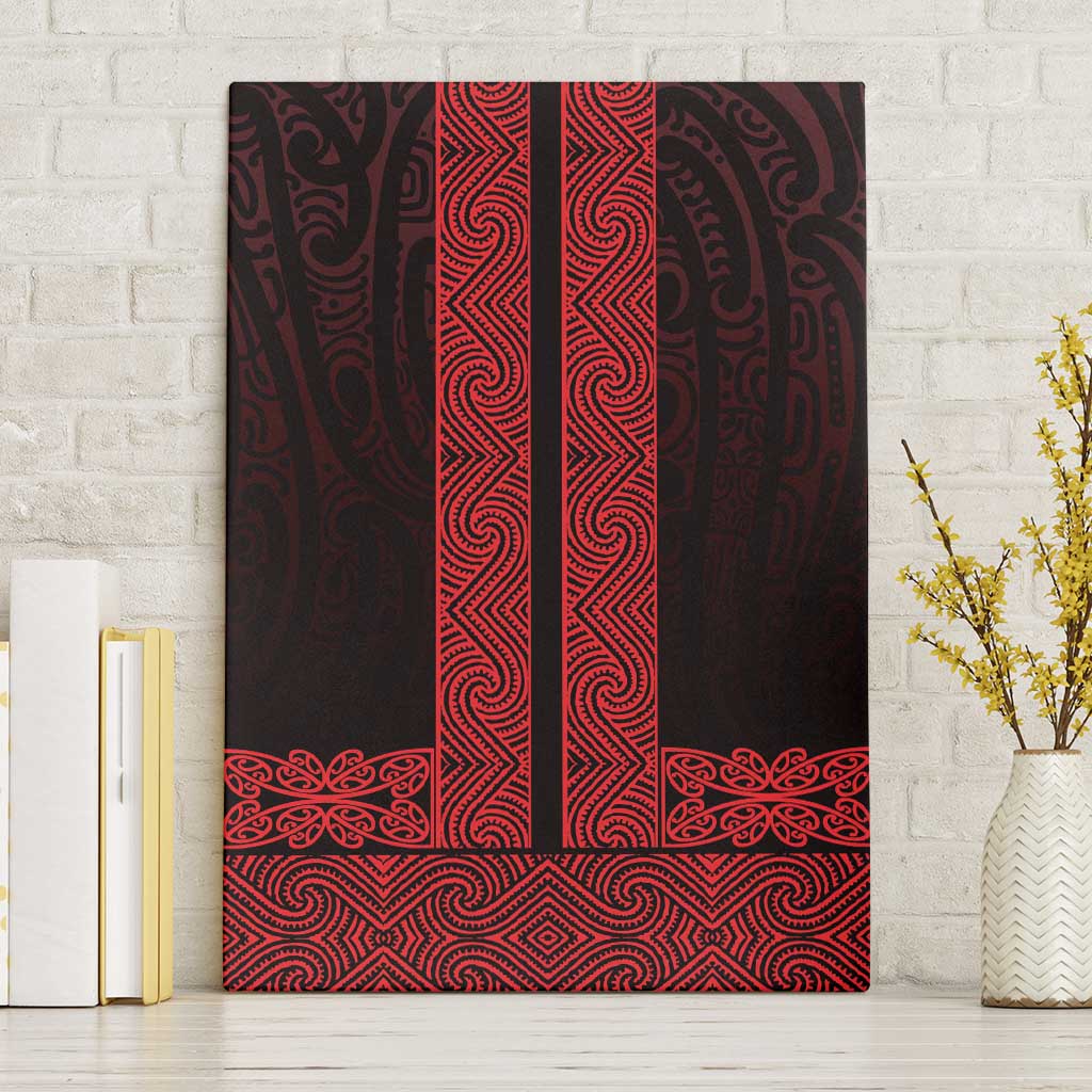 New Zealand Maori Kowhaiwhai Canvas Wall Art Whero Maui and Mangopare LT9 Without Frame Red - Polynesian Pride