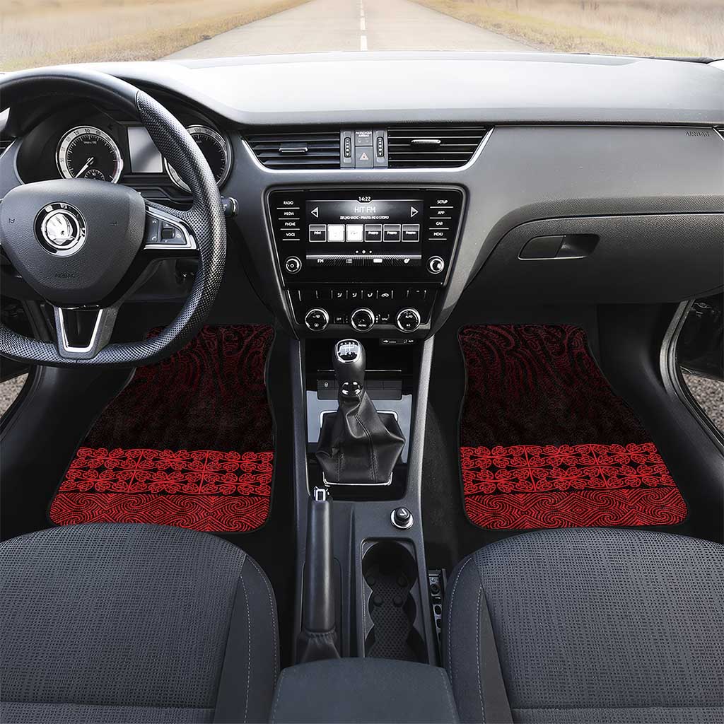New Zealand Maori Kowhaiwhai Car Mats Whero Maui and Mangopare