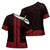 New Zealand Maori Kowhaiwhai Cross Shoulder Shirt Whero Maui and Mangopare - Polynesian Pride