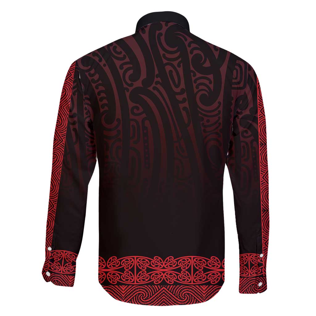 New Zealand Maori Kowhaiwhai Family Matching Off Shoulder Short Dress and Hawaiian Shirt Whero Maui and Mangopare LT9 - Polynesian Pride
