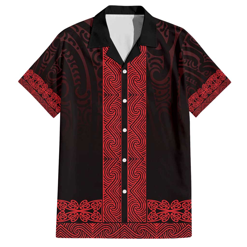 New Zealand Maori Kowhaiwhai Hawaiian Shirt Whero Maui and Mangopare LT9 Red - Polynesian Pride