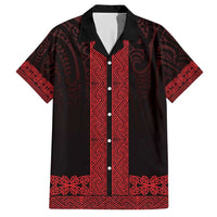 New Zealand Maori Kowhaiwhai Hawaiian Shirt Whero Maui and Mangopare LT9 Red - Polynesian Pride