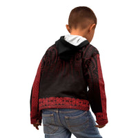 New Zealand Maori Kowhaiwhai Kid Hoodie Whero Maui and Mangopare LT9 - Polynesian Pride