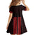 New Zealand Maori Kowhaiwhai Kid Short Sleeve Dress Whero Maui and Mangopare