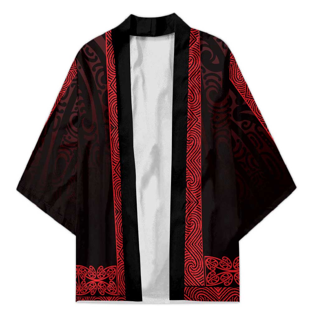 New Zealand Maori Kowhaiwhai Kimono Whero Maui and Mangopare - Polynesian Pride