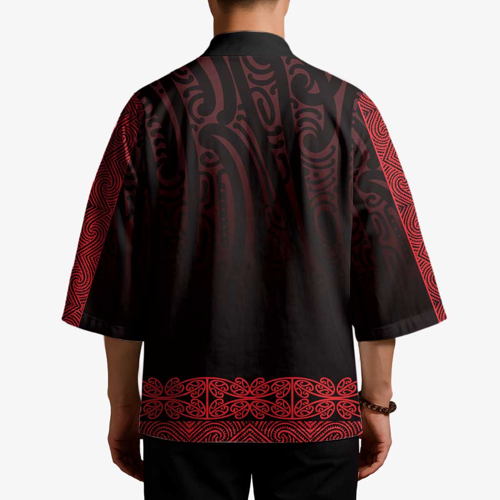 New Zealand Maori Kowhaiwhai Kimono Whero Maui and Mangopare - Polynesian Pride