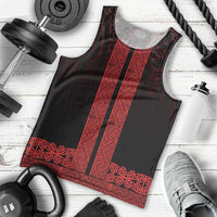 New Zealand Maori Kowhaiwhai Men Tank Top Whero Maui and Mangopare LT9 - Polynesian Pride