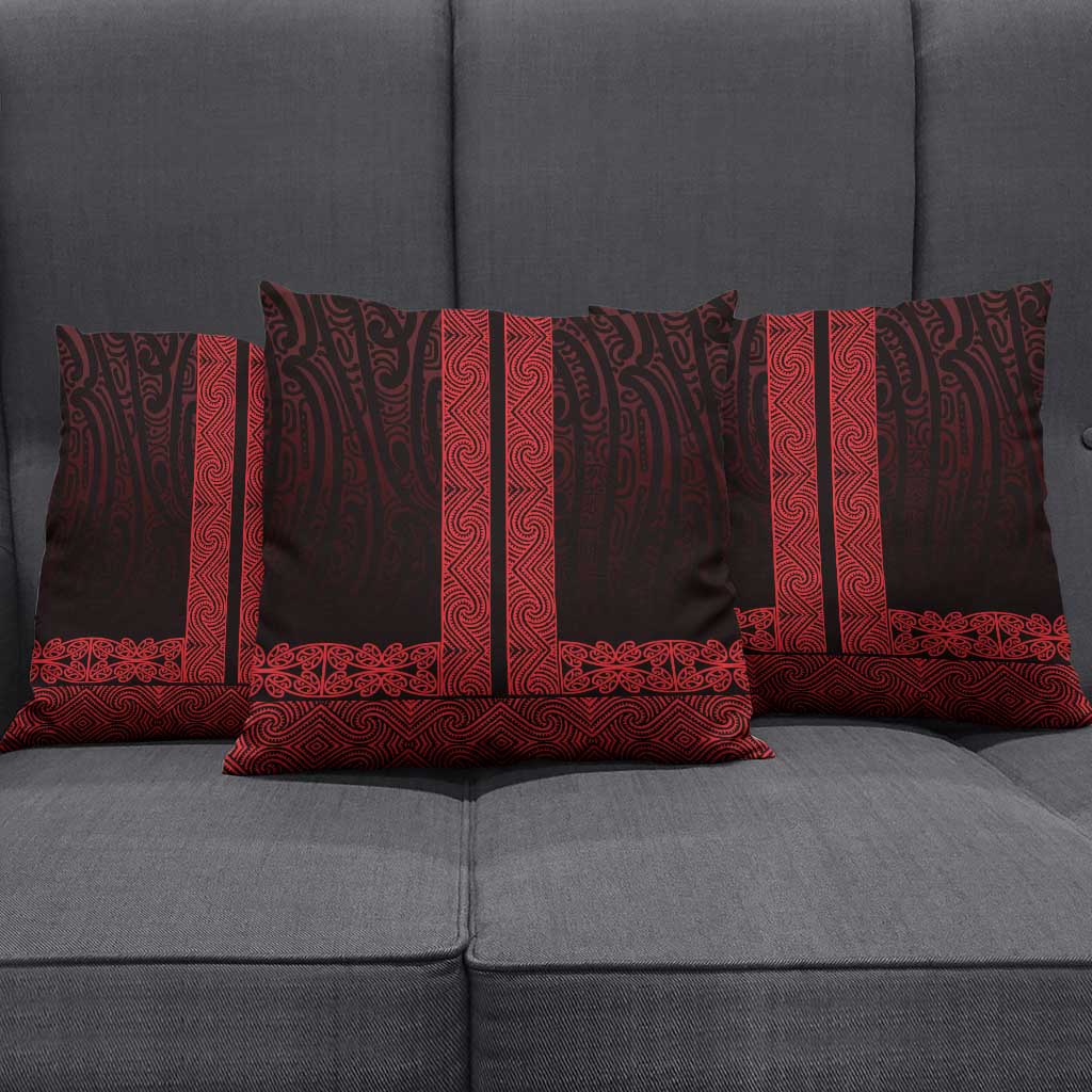 New Zealand Maori Kowhaiwhai Pillow Cover Whero Maui and Mangopare - Polynesian Pride