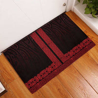 New Zealand Maori Kowhaiwhai Rubber Doormat Whero Maui and Mangopare LT9 - Polynesian Pride