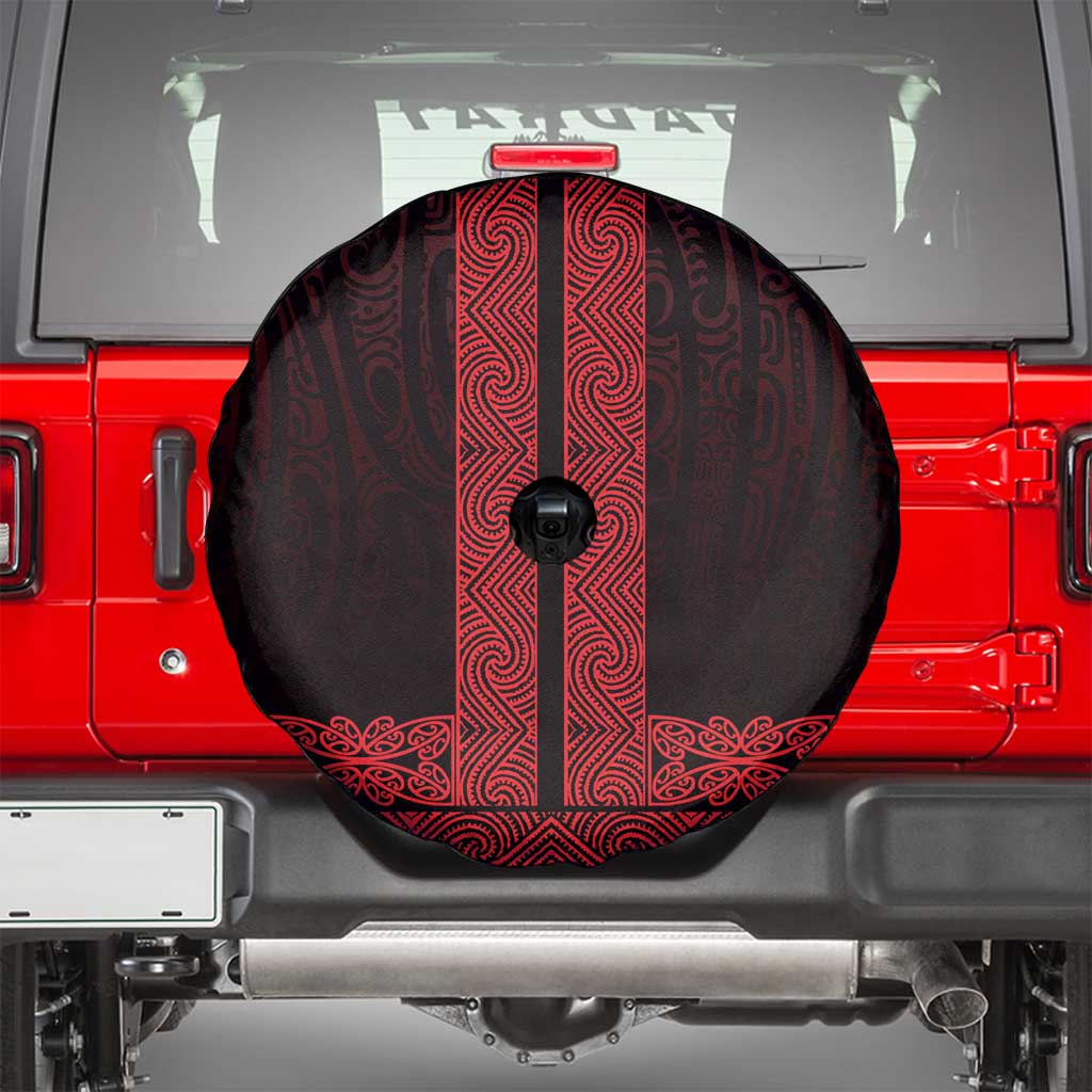 New Zealand Maori Kowhaiwhai Spare Tire Cover Whero Maui and Mangopare LT9 - Polynesian Pride
