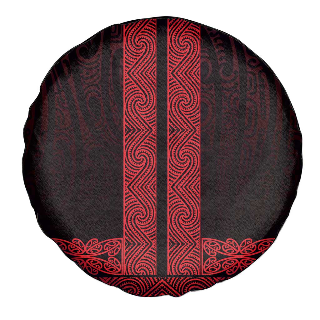 New Zealand Maori Kowhaiwhai Spare Tire Cover Whero Maui and Mangopare LT9 - Polynesian Pride