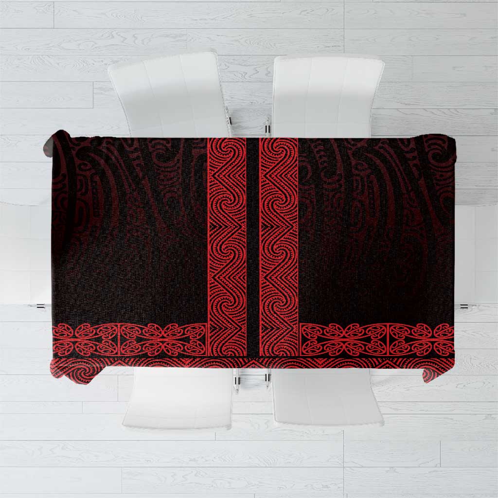 New Zealand Maori Kowhaiwhai Tablecloth Whero Maui and Mangopare