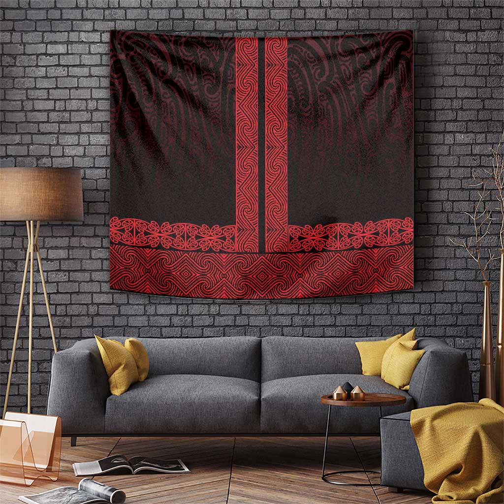 New Zealand Maori Kowhaiwhai Tapestry Whero Maui and Mangopare