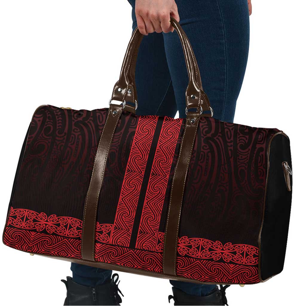 New Zealand Maori Kowhaiwhai Travel Bag Whero Maui and Mangopare - Polynesian Pride
