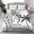 Custom Fiji Black Fern Bedding Set Maori Warroir with Fijian Masi Pattern