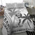 Custom Fiji Black Fern Bedding Set Maori Warroir with Fijian Masi Pattern