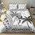 Custom Fiji Black Fern Bedding Set Maori Warroir with Fijian Masi Pattern