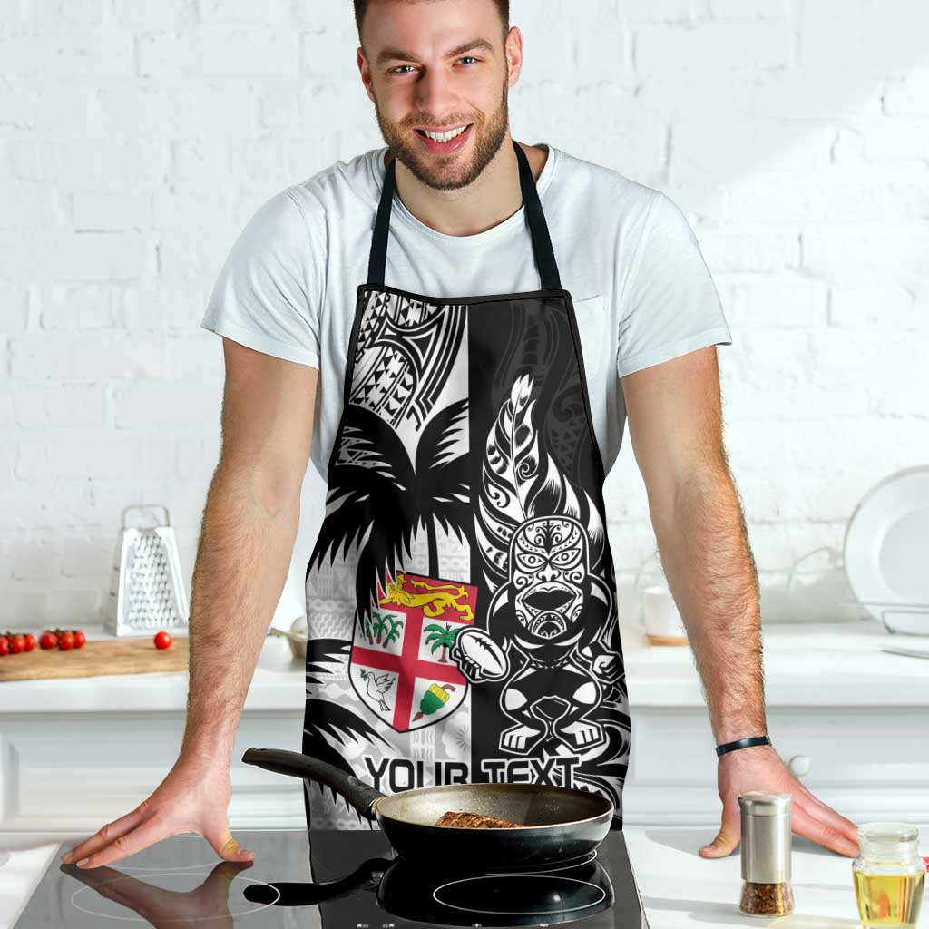 Fiji New Zealand Rugby Personalised Apron Maori and Tapa Pattern - Polynesian Pride