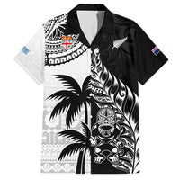 Custom Fiji New Zealand Family Matching Long Sleeve Bodycon Dress and Hawaiian Shirt Maori mix Tapa Pattern Version LT9 Dad's Shirt - Short Sleeve Black - Polynesian Pride