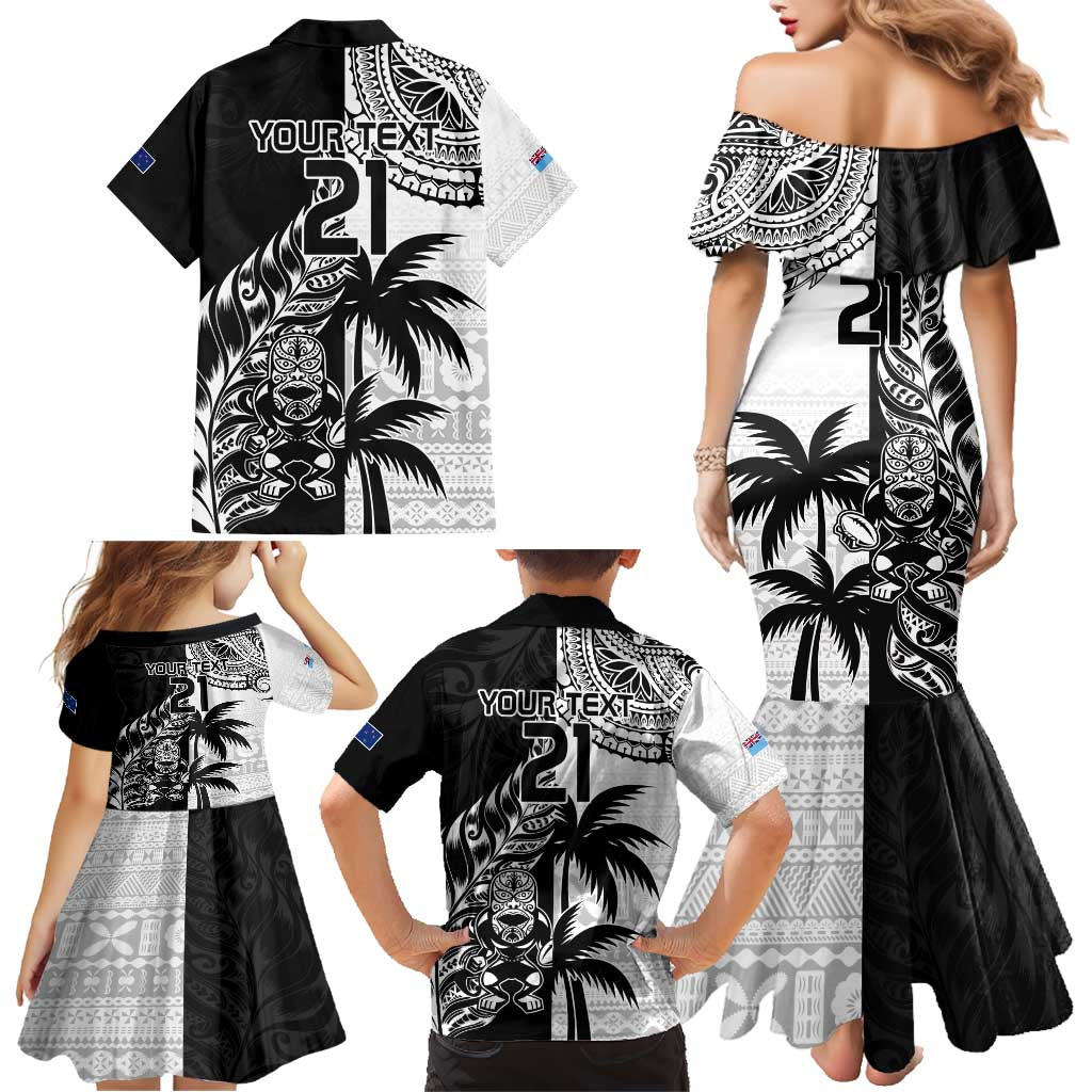 Custom Fiji New Zealand Family Matching Mermaid Dress and Hawaiian Shirt Maori mix Tapa Pattern Version LT9 - Polynesian Pride