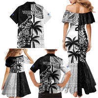 Custom Fiji New Zealand Family Matching Mermaid Dress and Hawaiian Shirt Maori mix Tapa Pattern Version LT9 - Polynesian Pride