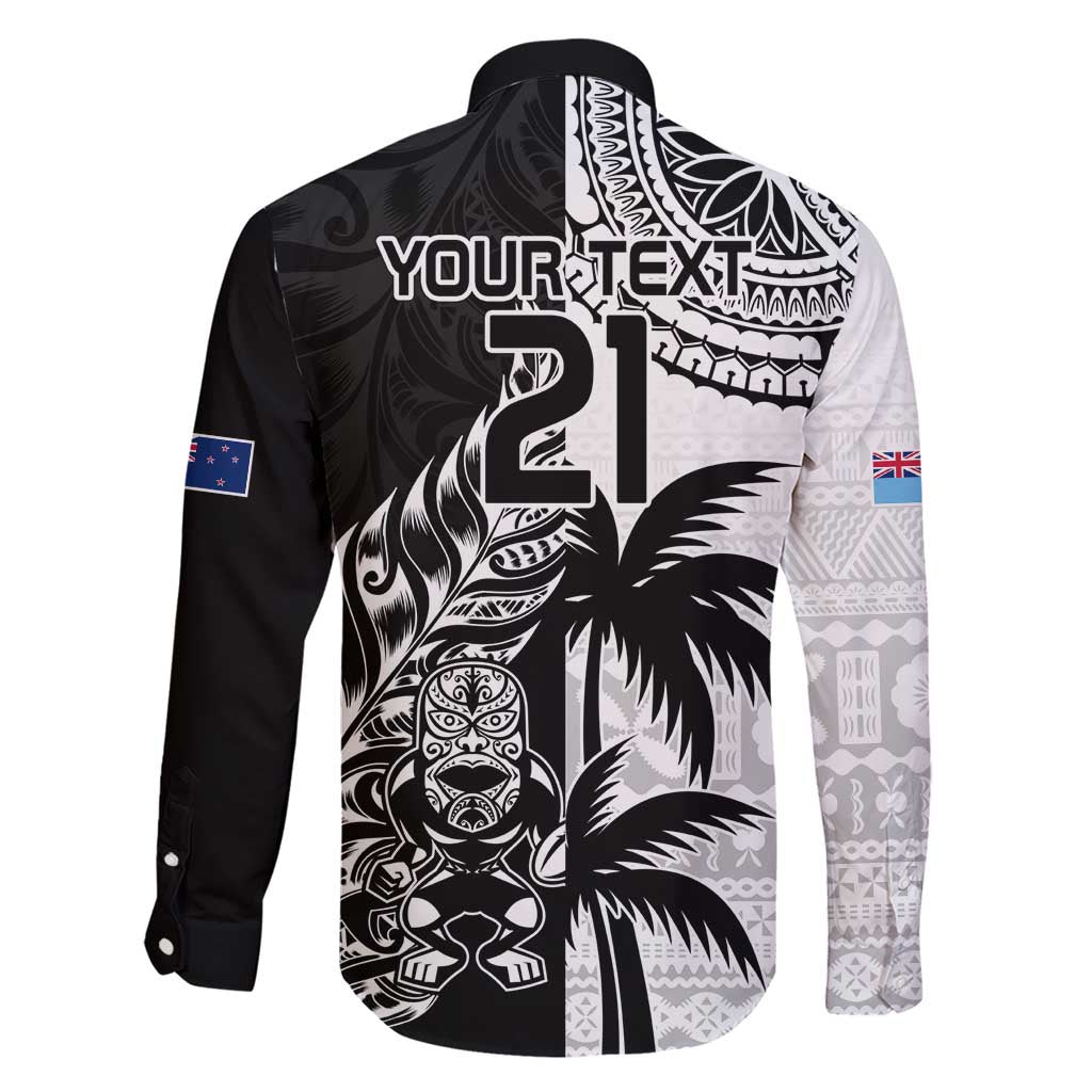 Custom Fiji New Zealand Family Matching Short Sleeve Bodycon Dress and Hawaiian Shirt Maori mix Tapa Pattern Version LT9 - Polynesian Pride