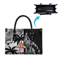 Fiji New Zealand Rugby Personalised Leather Bag Maori and Tapa Pattern - Polynesian Pride