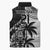 Fiji New Zealand Rugby Personalised Sleeveless Puffer Jacket Maori and Tapa Pattern - Polynesian Pride