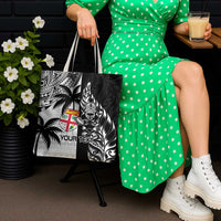 Fiji New Zealand Rugby Personalised Tote Bag Maori and Tapa Pattern - Polynesian Pride