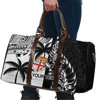 Fiji New Zealand Rugby Personalised Travel Bag Maori and Tapa Pattern - Polynesian Pride