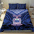 Custom Manu Samoa Sevens Rugby Bedding Set Samoan Tribal Tattoo