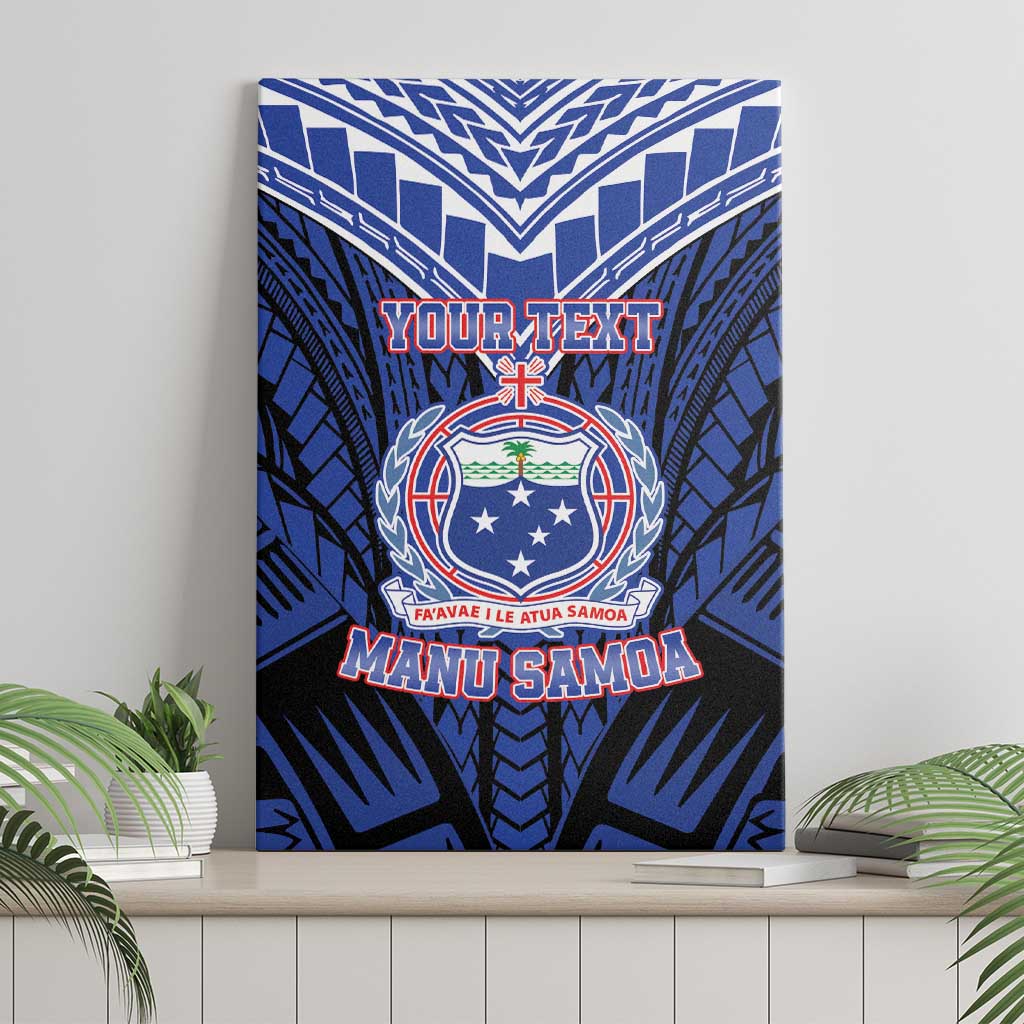Custom Manu Samoa Sevens Rugby Canvas Wall Art Samoan Tribal Tattoo